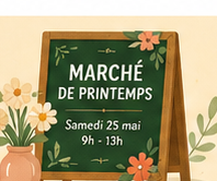 Affiche de marché de printemps illustrée